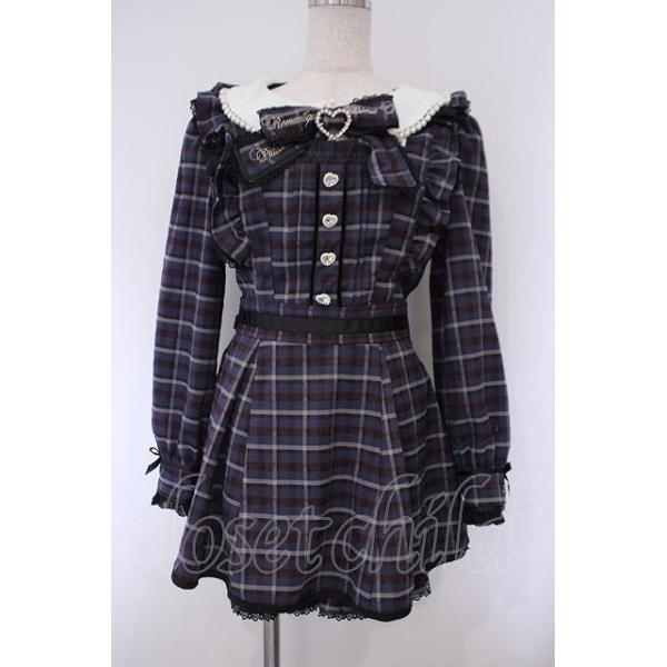 LIZ LISA / フリルエプロンセットアップ ネイビー O-26-02-03-016-LO