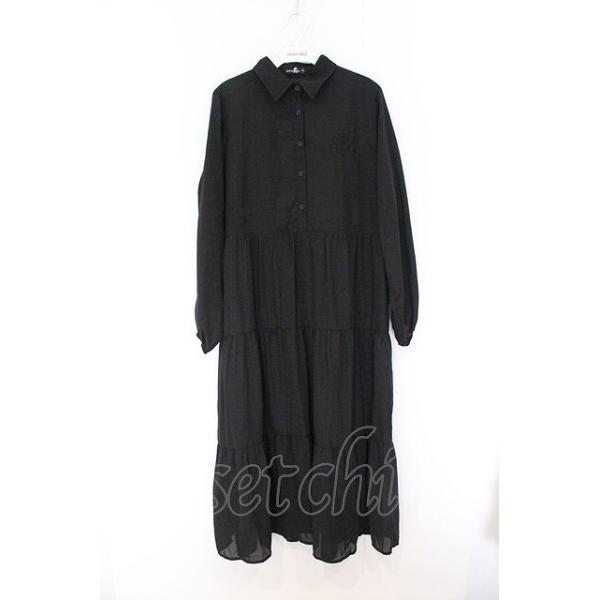 NieR Clothing / 刺繍ロングワンピース ブラック O-26-03-14-1028-PU