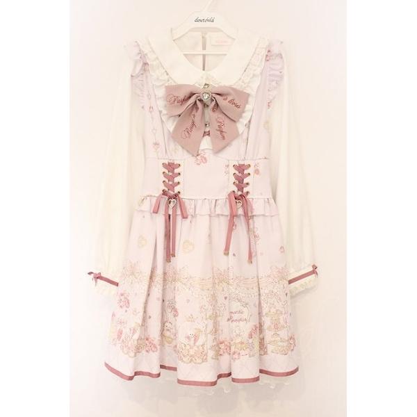 LIZLISA Romantic Cosmetics柄 ワンピース ピンク LIZ LISA / Romantic Cosmetics柄ワンピース 0 ピンク O-26-04-04-042