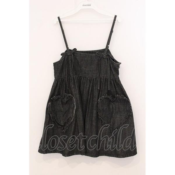 Candy Stripper / DENIM MINI ONE-PIECE 2 ブラック O-26-05-02-026-PU