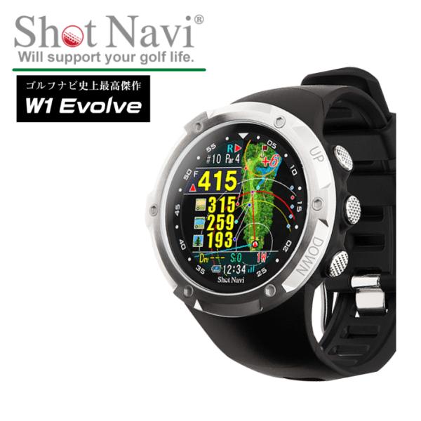 【だかおお】Shot Navi　W1 Evolve ShotNavi Shot Navi W1 Evolve 正規品 ブラック×シルバー ゴルフ