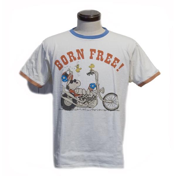 トイズマッコイTOYSMcCOY 半袖 Tシャツ SNOOPY スヌーピー リンガー JOHNNY RINGER TEE “BORN FREE !” TMC2440 clothingstorespirits_tmc2440