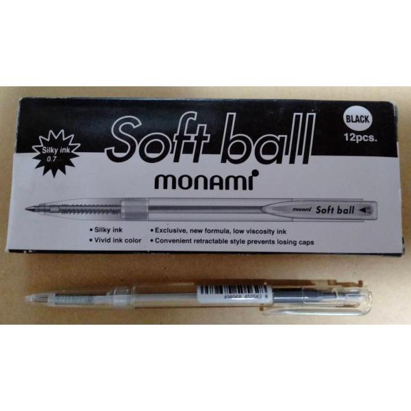 ボールペン 0.7mm ブラック 12本 箱傷み monami｜cloudnine