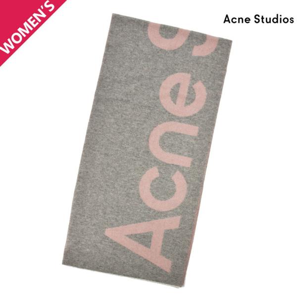 Acne Studios アクネストゥディオズ グレー マフラー ストール Acne Studios アクネストゥディオズ マフラー ストール フェイス