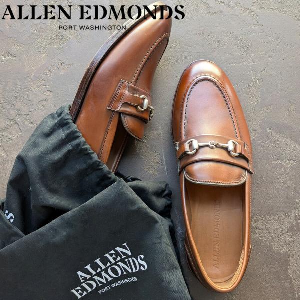 未使用品級★23cm★アレンエドモンズ　メンズローファー　ビジネス　茶(462) Allen Edmonds アレンエドモンズ ペニーローファー RANDOLPH / BLACK