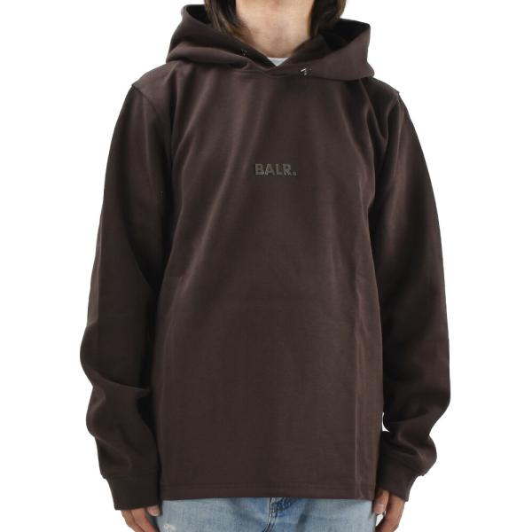 ボーラー パーカー メンズ フーディー プルオーバーパーカー メタルロゴ ブラウン JAVA BALR. Q-SERIES STRAIGHT ClASSIC HOODIE【送料無料】 cloudshoe_balr-b12611003jav