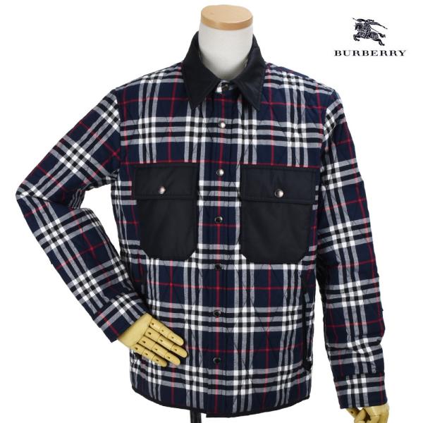 バーバリー チェックシャツ ジャケット ブルゾン ネイビー メンズ BURBERRY 8019108/A1960 VINTAGE CHECK  SHIRT JACKET NAVY