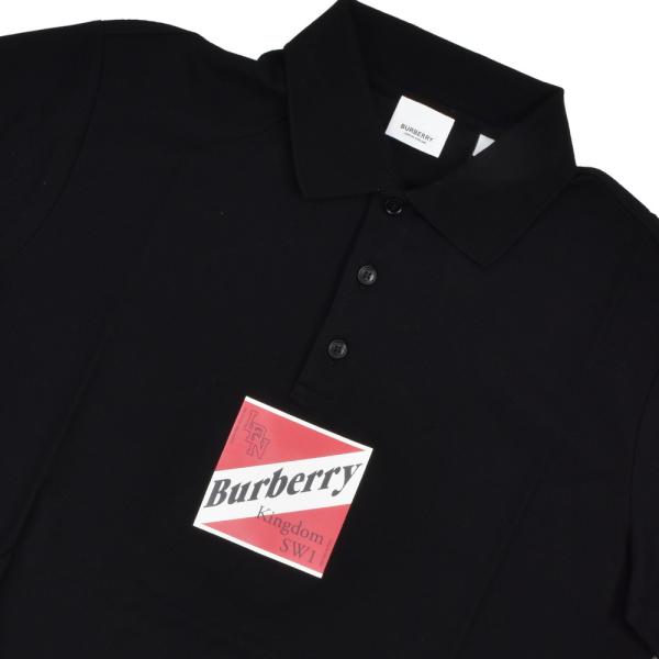 BURBERRY バーバリー ポロシャツ 半袖 トップス ブラック 黒 BURBERRY バーバリー ポロシャツ 半袖 トップス ブラック 黒