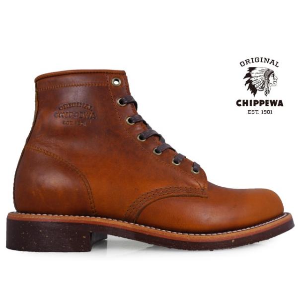 美品チペワ ブラウン 1901M26 US7D ミスプリント CHIPPEWA 【並行輸入品】チペワ ワークブーツ タン レネゲード D
