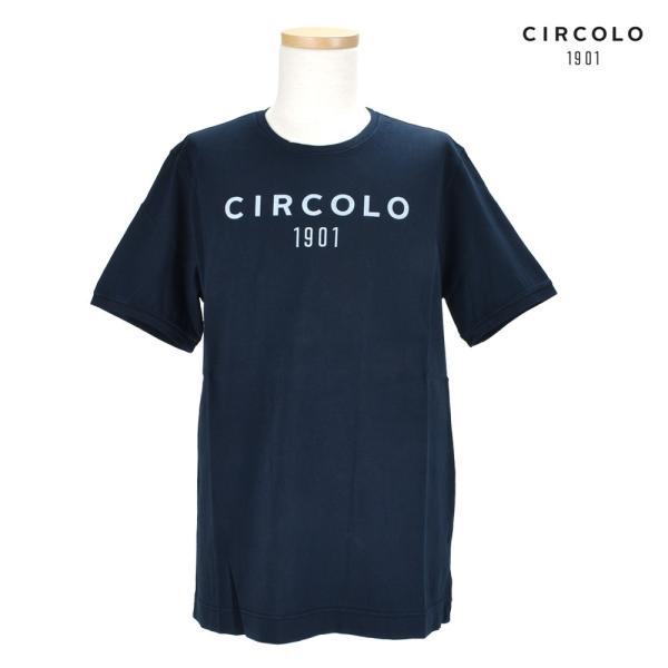 CIRCOLO 1901 チルコロ Tシャツ 半袖 トップス CN1379 ネイビー