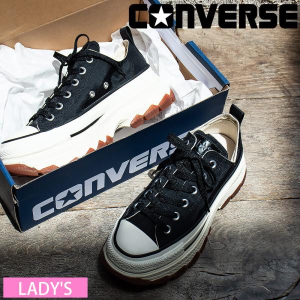 コンバース CONVERSE オールスター トレックウェーブ スニーカー レディース ローカット 厚底 ブラック 黒 ALL STAR TREKWAVE NL OX