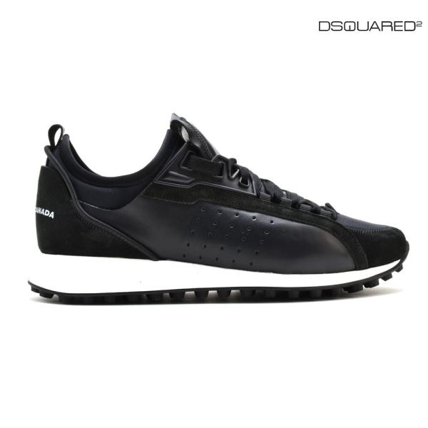 【SALE】【並行輸入品】ディースクエアード スニーカー ローカットンニング レースアップ ブラック 黒 メンズ DSQUARED2 SNM0036-2124 BLACK