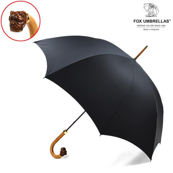 【並行輸入品】フォックスアンブレラズ 傘 雨傘 アニマルヘッド ハンドル ブルドッグ ブラック GT19 メンズ FOX UMBRELLAS