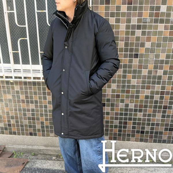 ヘルノ HERNO コート メンズ ダウンジャケット ハイネックコート レイヤードディテールコート ブラック 黒 PI001192U 12638 9300【送料無料】 並行輸入品】ヘルノ HERNO コート メンズ ダウンジャケット ハイネック