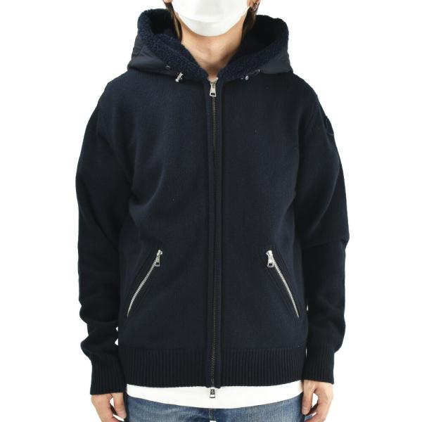 MONCLER ネイビー フード付きパーカー MONCLER (モンクレール) GAILLON フード付きコットン パーカー