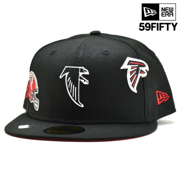 【並行輸入品】ニューエラ ジャスト ドン キャップ 59FIFTY NFL アトランタ ファルコンズ メンズ  帽子 ブラック 黒 NEW ERA JUST DON NFL ATLANTA FALCONS