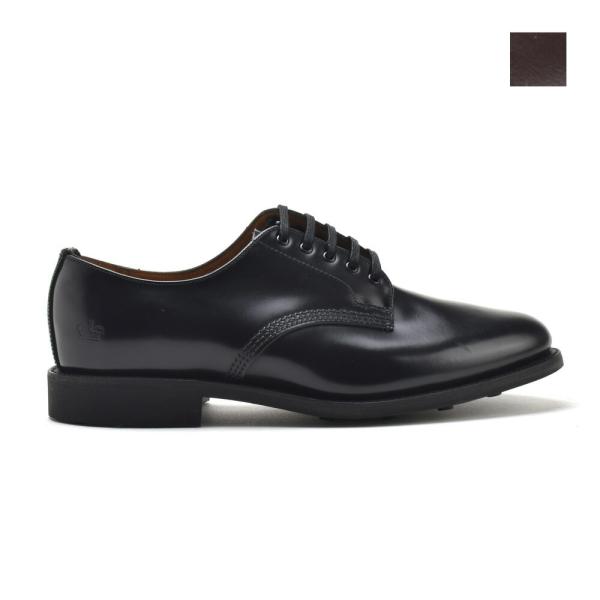 サンダース ドレスシューズ メンズ ビジネスシューズ ミリタリー プレーントゥ ポリッシュレザー ブラック バーガンディー SANDERS OFFICER SHOE【送料無料】 SANDERS（サンダース） 【並行輸入品】サンダース ドレスシューズ