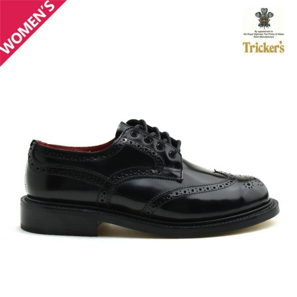 トリッカーズ バートン レディース ウイングチップ ブックバインダー シューズ ブラック 黒 TRICKER'S L5679 BOOK BINDER  DERBY BROGUES【送料無料】