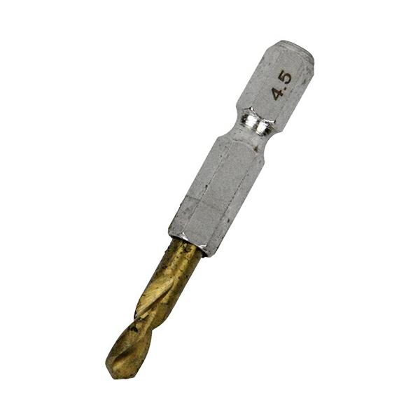 他サイト： ∀藤原産業 【SK11 六角軸Tin鉄ドリル 極短 4.5MM】六角軸Tin鉄ドリル (4977292327558)の商品画像