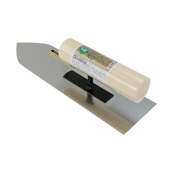 ∀藤原産業 【緑長 ステン繊維壁用仕上鏝0.5 210mm】ステン繊維壁用仕上鏝0.5 (4977292163316)