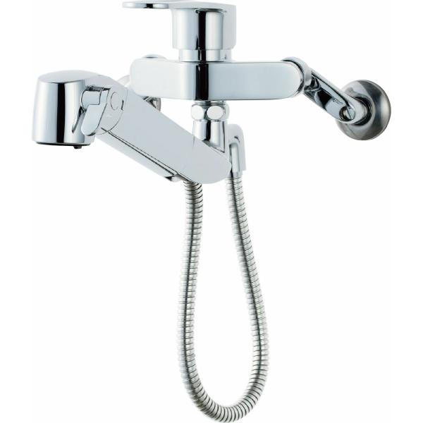 INAX/LIXIL 【JF-AH437SYNA(JW)】オールインワン浄水栓 浄水器内蔵シングルレバー混合水栓 壁付タイプ 寒冷地用〔IE〕