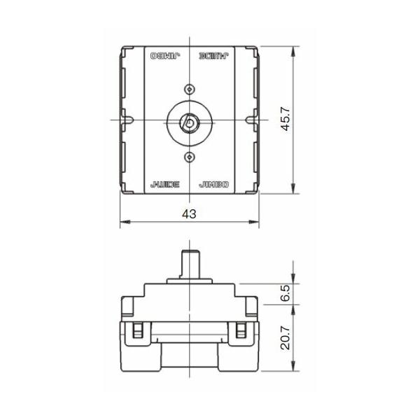 β神保電器 配線器具【WJ-RS5】J・WIDEシリーズ 空調機器用ロータリスイッチ本体 単極3段切換