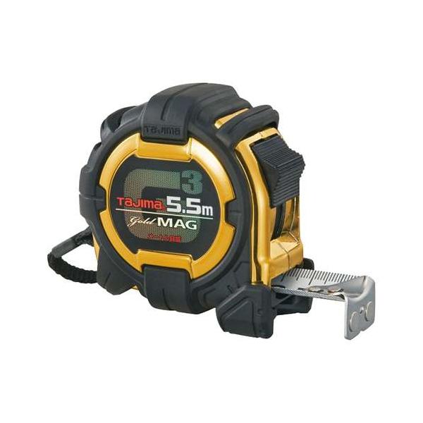 他サイト： ∀タジマ/TAJIMA 【G3GLM25-55BL】G3ゴールドロック マグ爪-25 5.5m メートル目盛 磁石付爪仕様 一般測定用コンベックス (4975364029256)の商品画像