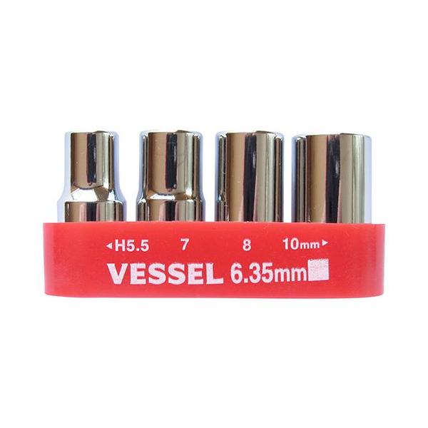 他サイト： ∀ベッセル/VESSEL 【TD-BS4】交換用ビットセット ソケット4本組 (4907587061836)の商品画像
