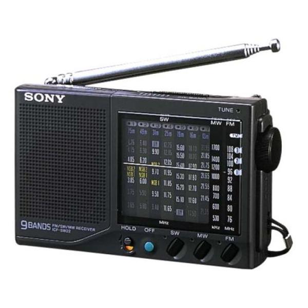 SONY ICF-SW22 FMラジオ (ブラック) : 20230125222255-00352us 