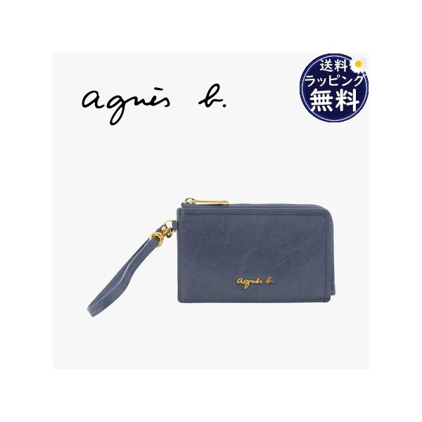 アニエスベー agnes b 財布 カードケース ミニ財布 レザー フラグメントケース Nathalie ブルー