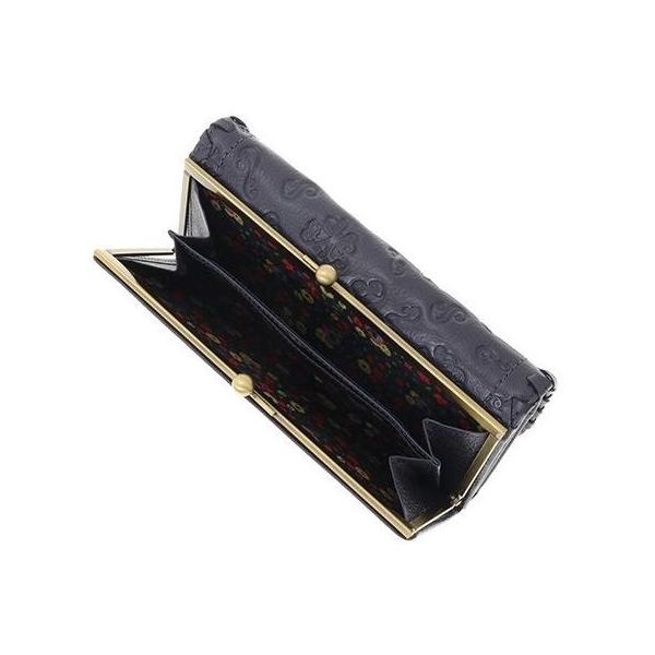 通販 長財布 口金 An Clover 口金 ネイビー Leaf 長財布 がま口 Annasui アナスイ 財布 ネイビー ダリア クローバーリーフ