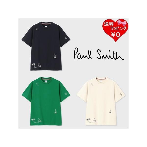 ポールスミス Paul Smith Tシャツ Travel Stories エンブロイダード 綿100%