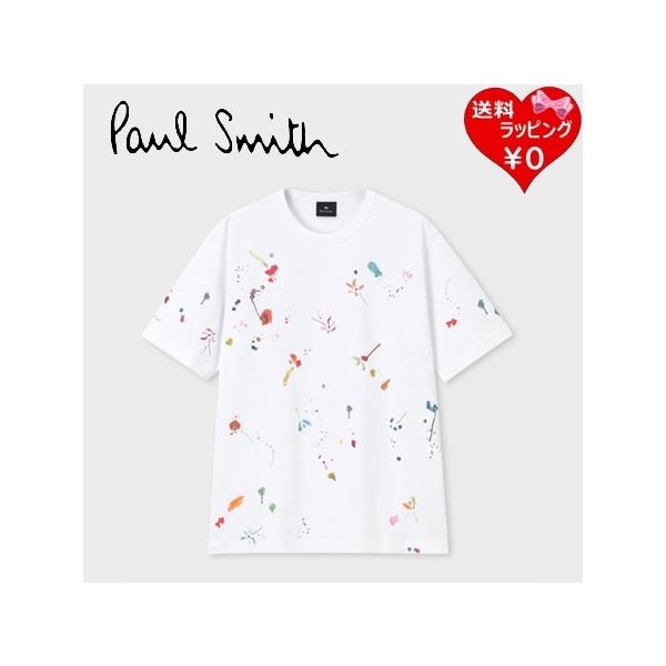 ポールスミス Paul Smith Tシャツ Watercolor Paint Floral ホワイト 綿100%