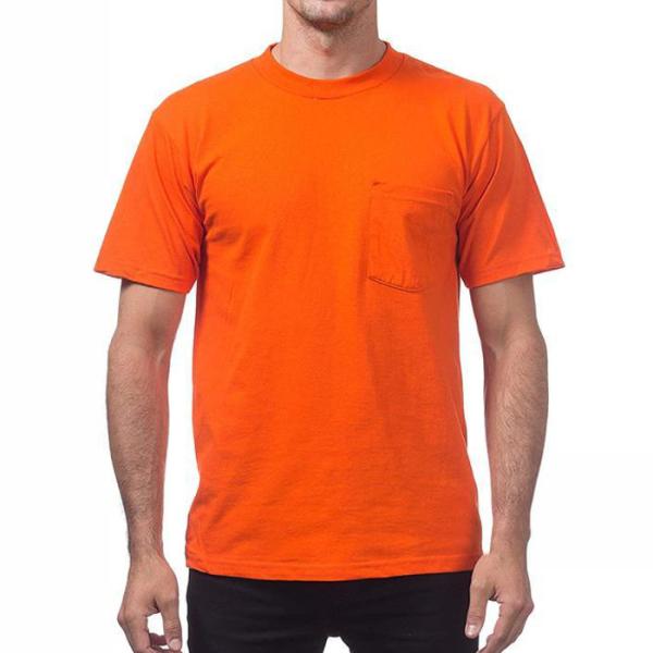 プロクラブ ポケット Tシャツ 無地 PRO CLUB POCKET TEE ♯104 Black White Orange Tシャツ ポケT 無地T 大きいサイズ メンズ 男性 大きいサイズ