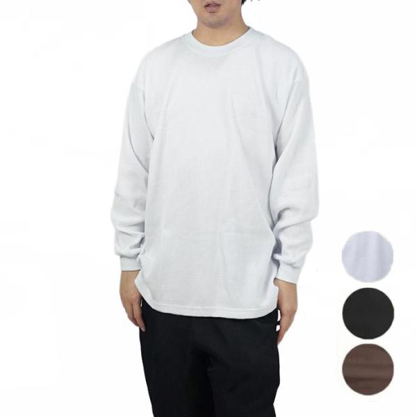 プロクラブ Tシャツ サーマルロンT PRO CLUB HEAVY WEIGHT COTTON L/S THERMAL TOP #115 White Black Brown ヘビーウェイトTシャツ ワッフル