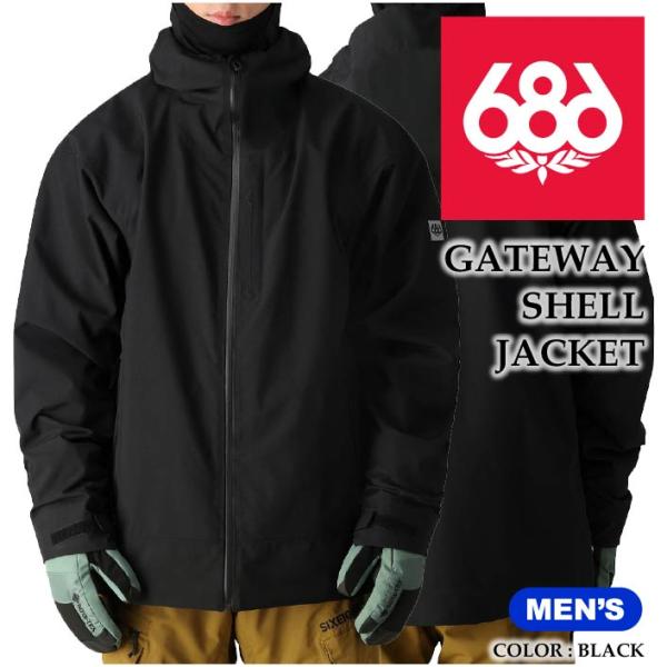 スノーボード 686 GATEWAY SHELL JACKET 686 『 Men's Gateway Shell Jacket - Black 』 25-26 シックス