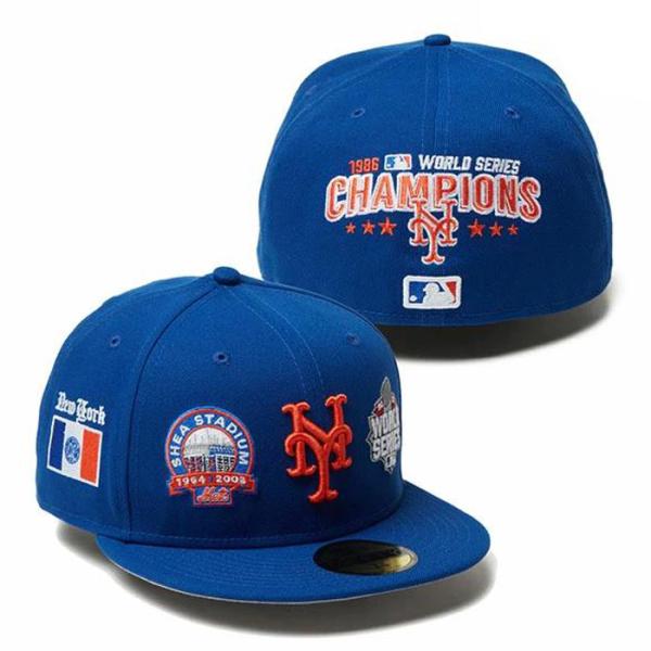 日本正規品 ニューエラ NEW ERA 59FIFTY MLB Allover ニューヨーク・メッツ ライトロイヤル 14307694 キャップ 帽子