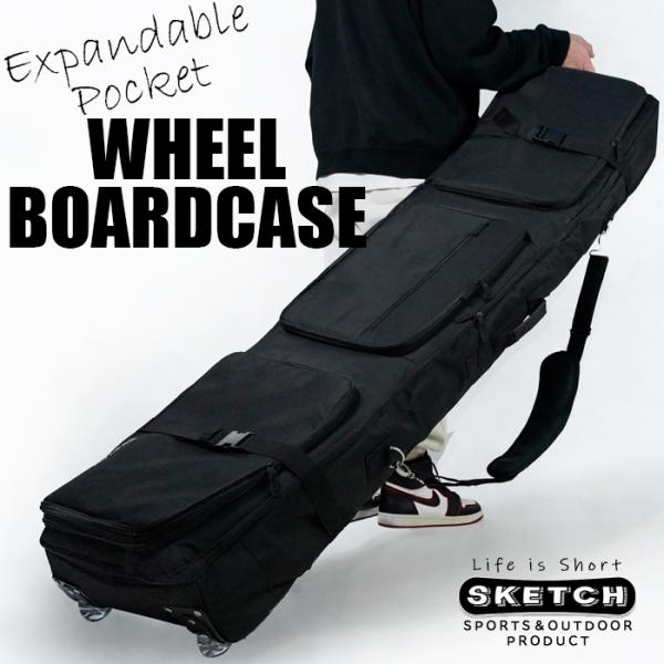 スキー&スノーボード ウィールボードケース SKETCH APEX EXPANDABLE POCKET WHEELBOARDCASE 拡張 キャスター リュックタイプ リュック ショルダー 手提げ