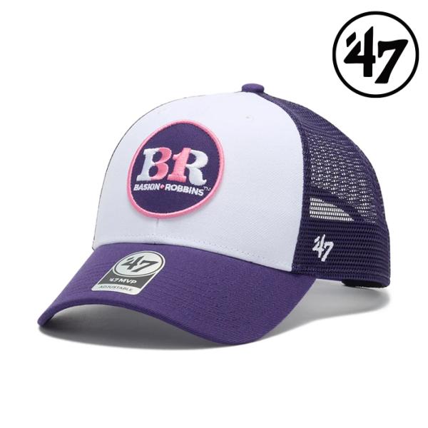 日本正規品 帽子 キャップ フォーティセブン ブランド 47 BRAND 47 エムブイピー サーティワン アイスクリーム メッシュ ホワイト パープル 15173334