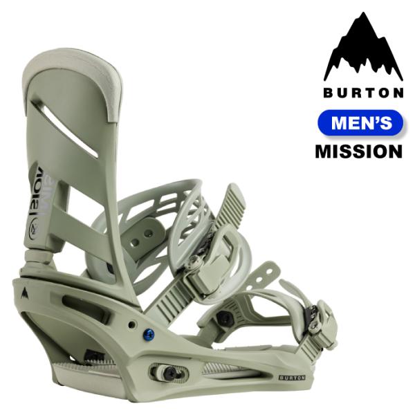 日本正規品 スノーボード ビンディング バートン BURTON MEN'S MISSION Talc Green ミッション バインディング メンズ 25-26