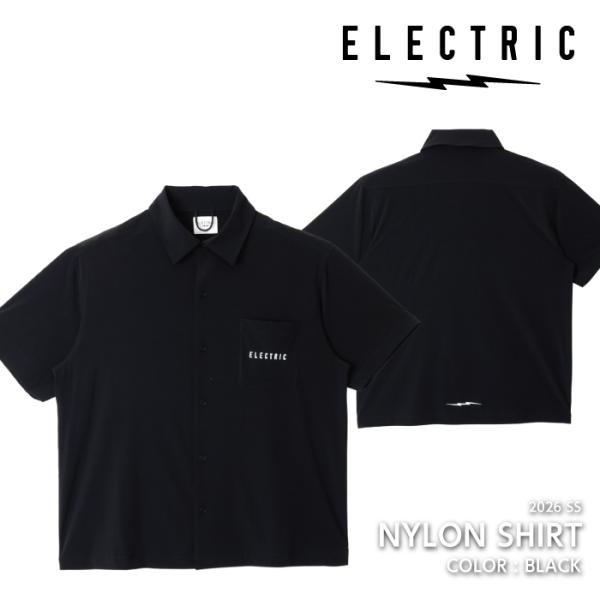日本正規品 ナイロンシャツ エレクトリック ELECTRIC NYLON SHIRT Black E26SU02 2026SS