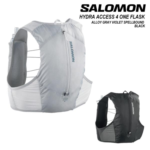 日本正規品 ランニング ベスト サロモン SALOMON HYDRA ACCESS 4 ONE FLASK Alloy Gray Violet Spellbound / Black ハイドラ アクセス メンズ レディース 2026FW
