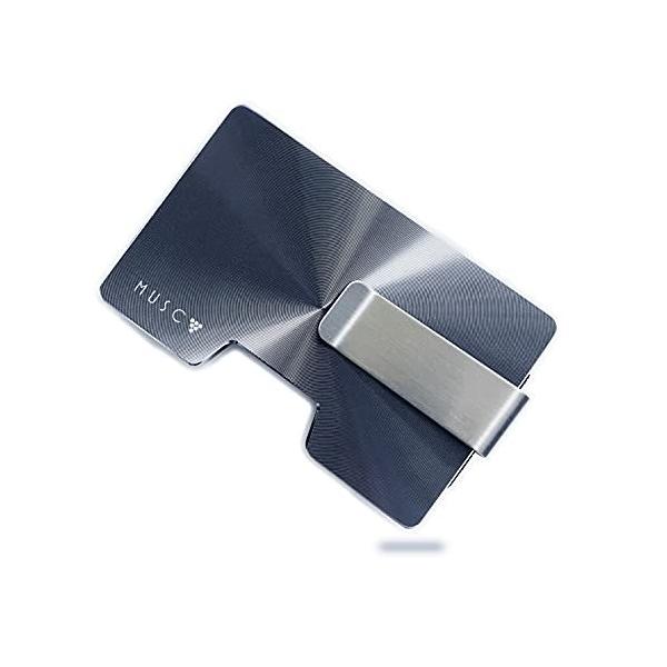 MUSC クレジットカードケース 2way 財布 カードケース マネークリップ 取り外し可 スキミング防止 キャッシュレス対応 大容量/薄型/コンパク