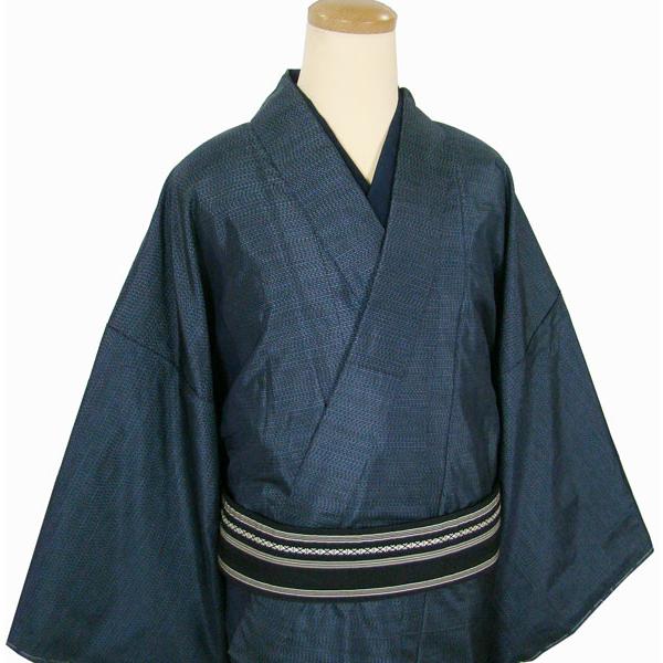 大島紬アンサンブル仕付け糸つき正絹袷