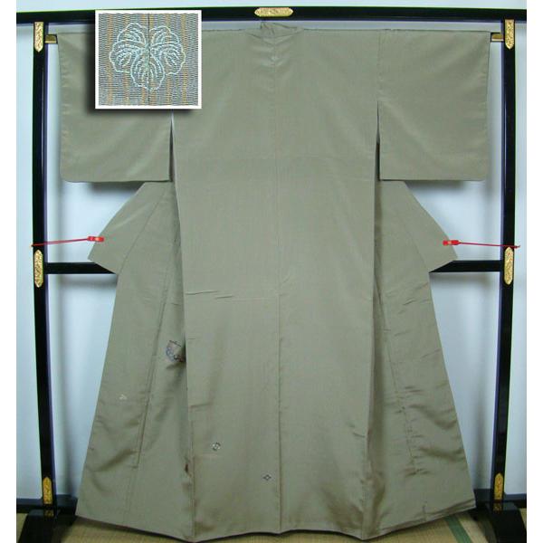 附下げ 縦縞 宝尽くし 刺繍柄 蔦縫い紋入り 適用身長158cm位 正絹 