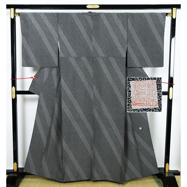 小紋 江戸小紋 落款入り 萩の葉 大小あられ 数々の江戸小紋柄 袷 身丈  