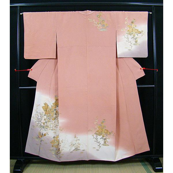 訪問着 金箔 鳳凰 扇面 草花柄 正絹 6197 : きものあかね - 通販 