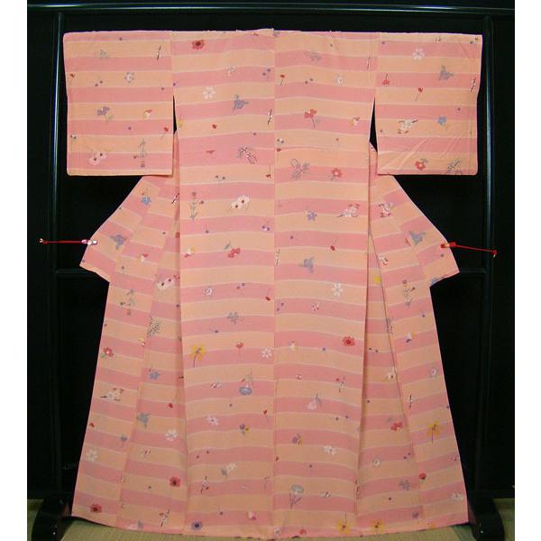 正絹 小紋 墨色 宝尽くしに梅 小紋 可愛い小花 梅 萩 蝶々散し柄 正絹