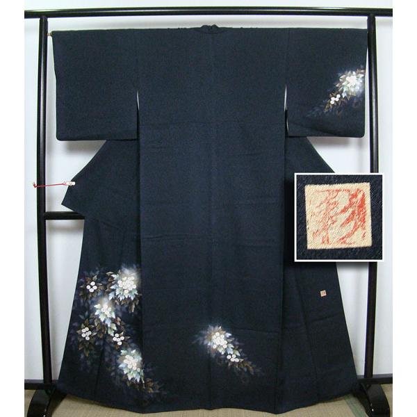 附下げ 幻想的な陰陽彩色金箔 色箔加工 彩落款入り 正絹 7887 附下げ 幻想的な陰陽彩色金箔 色箔加工 彩落款入り 正絹 7887