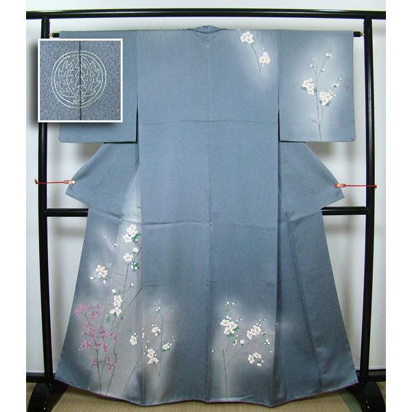 ★専用★美品 訪問着 山本寛斎 ブルーグレー 刺繍 霞ぼかし 身丈157cm 美品 訪問着 山本寛斎 ブルーグレー 刺繍 霞ぼかし 身丈157cm お洒落